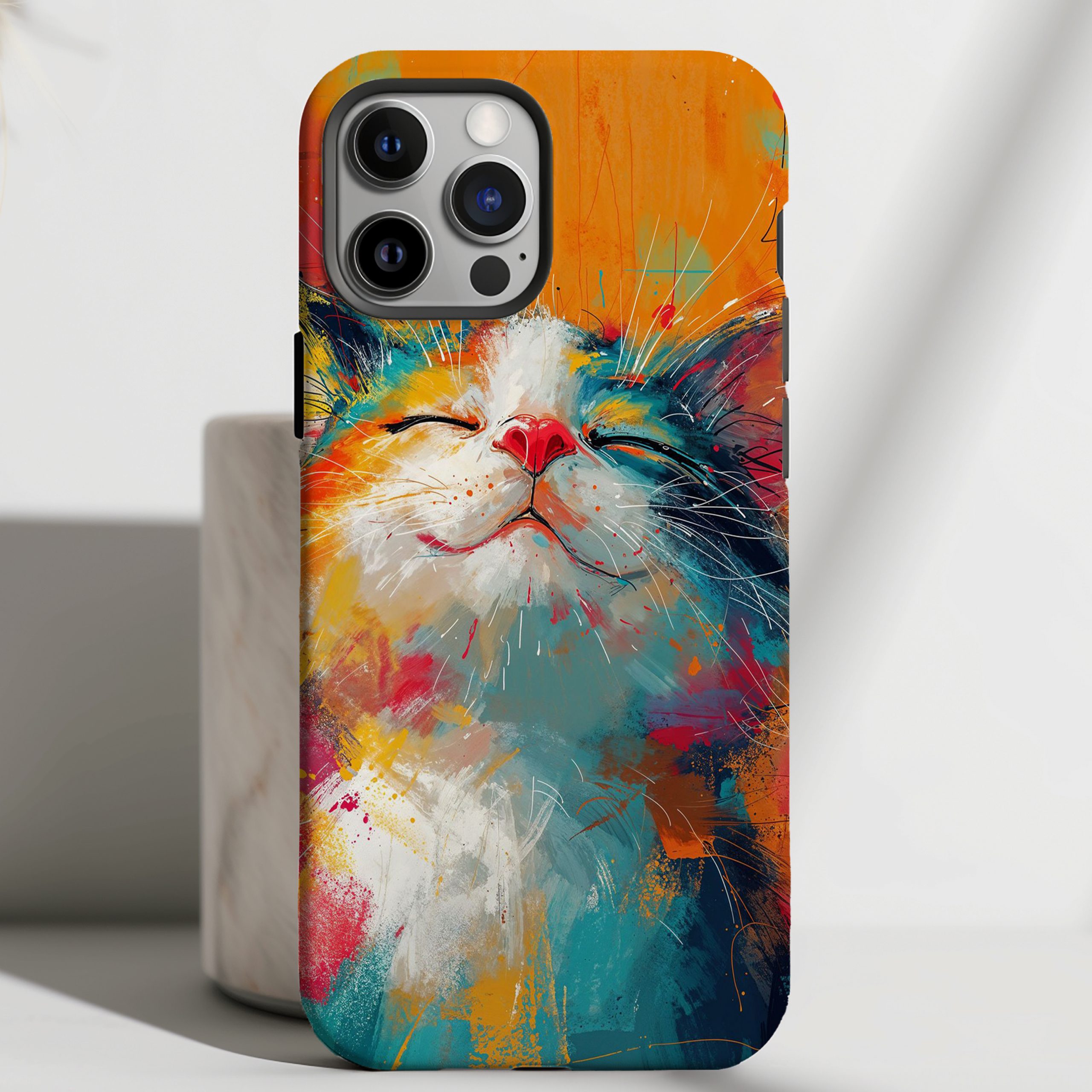 Happy Whiskers - Color Splash Cat Case