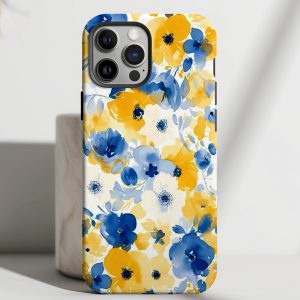Golden Breeze - Blue & Yellow Bloom Case