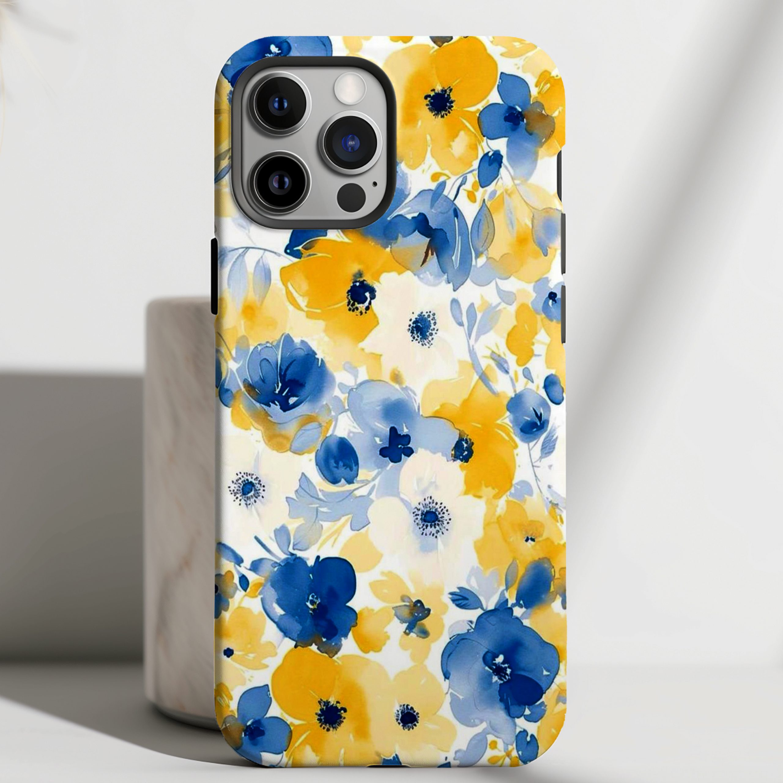 Golden Breeze - Blue & Yellow Bloom Case
