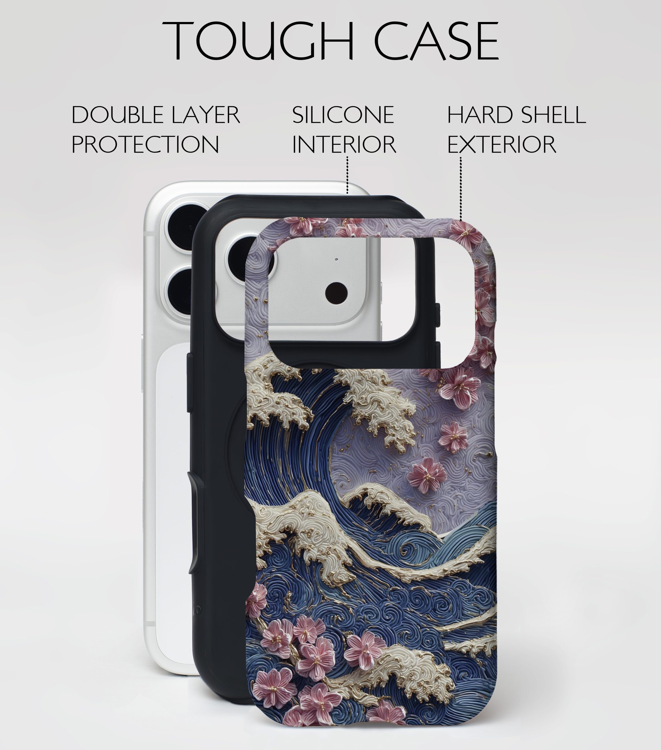 Sakura Great Wave – Phone Case - Image 3