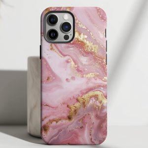 Pink Quartz - Golden Veins Case