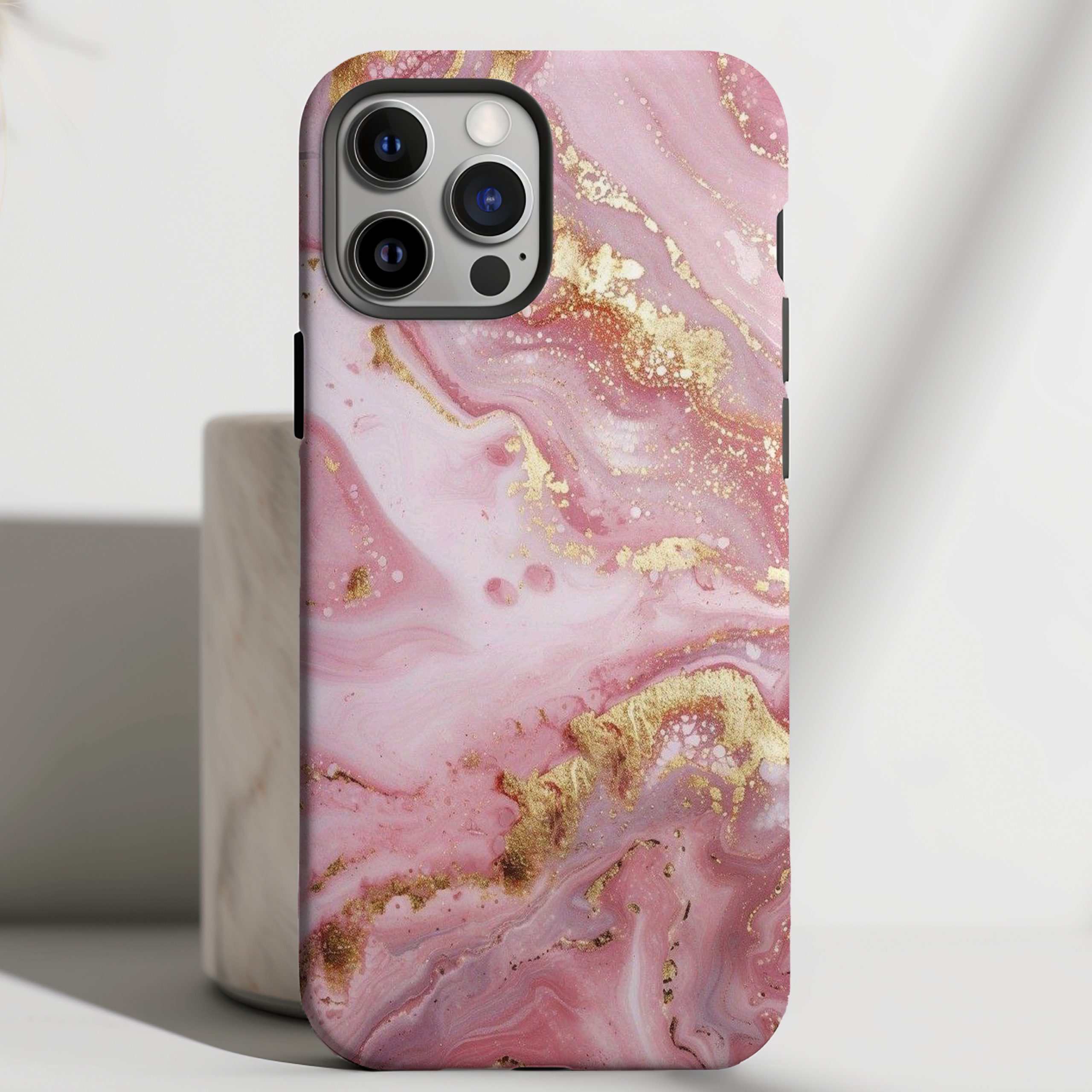Pink Quartz - Golden Veins Case