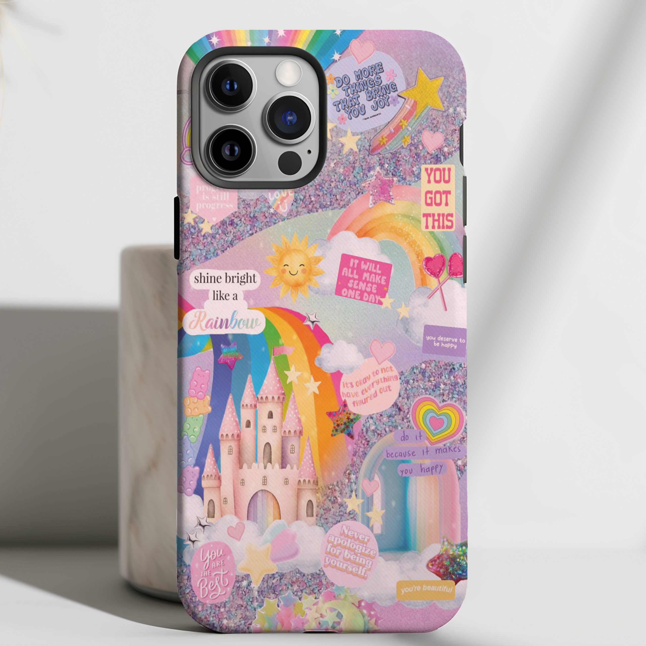 Rainbow Glow - Positivity Collage Case