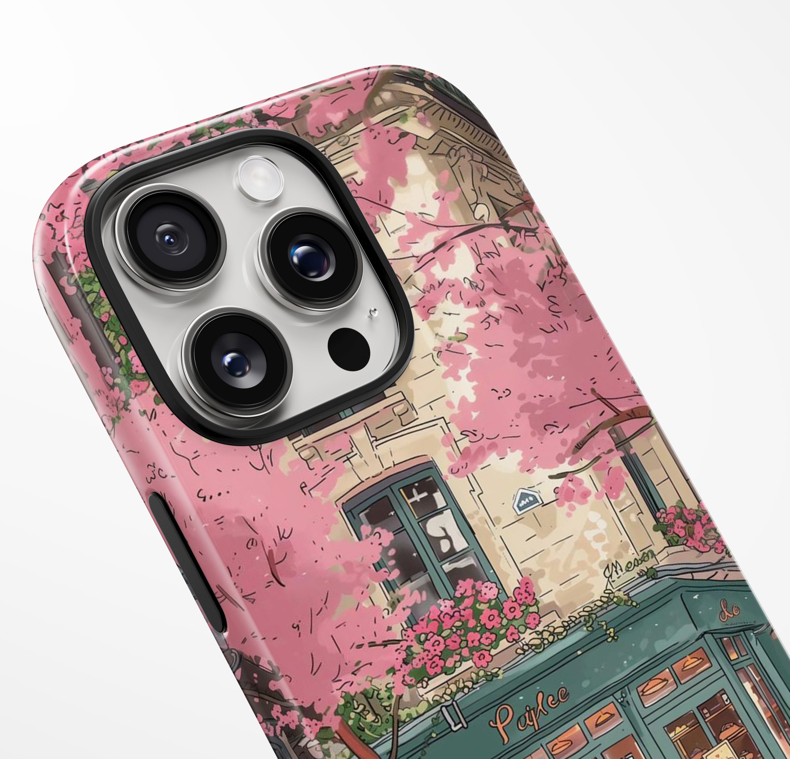 Pink Parisian Café – Phone Case - Image 5