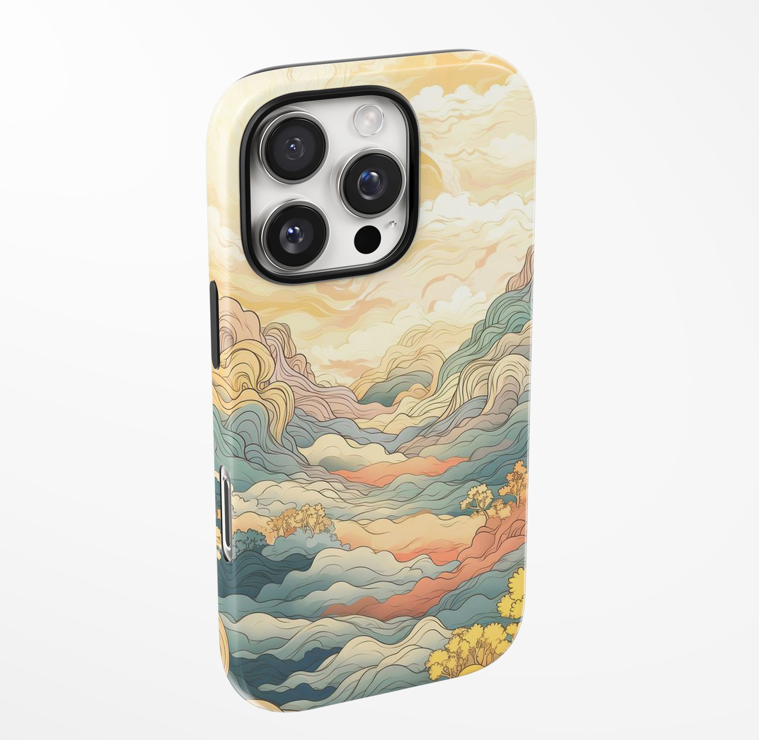Pastel Horizon Waves – Phone Case - Image 2