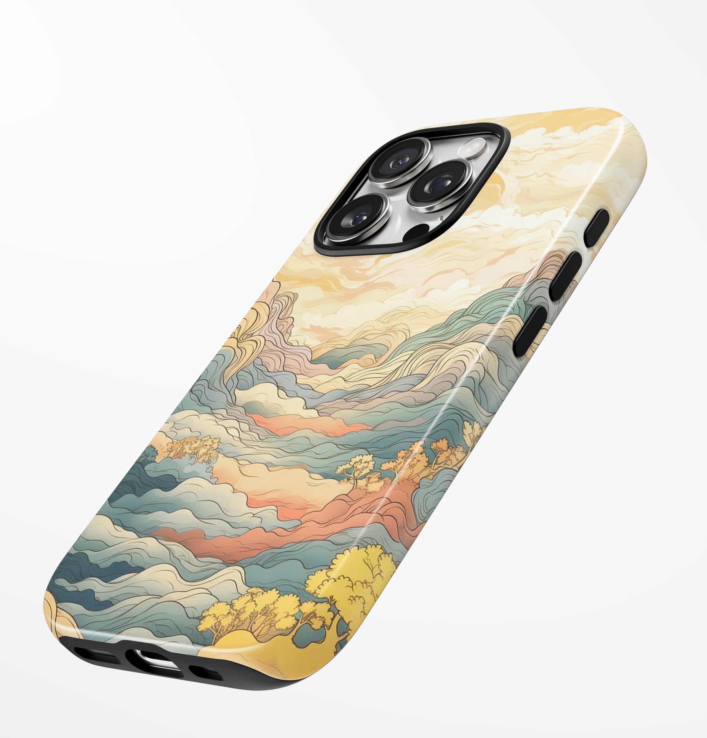 Pastel Horizon Waves – Phone Case - Image 4