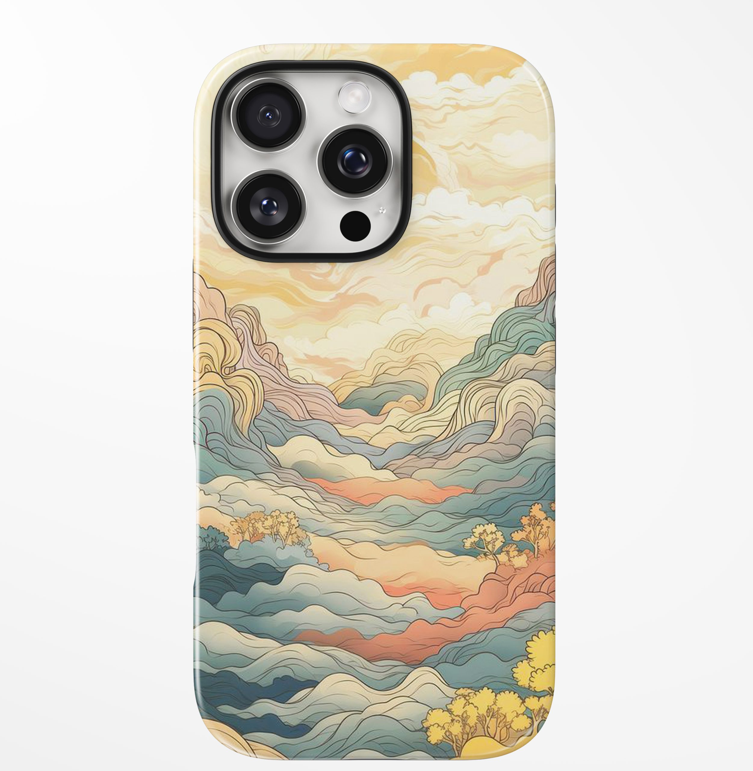 Pastel Horizon Waves – Phone Case