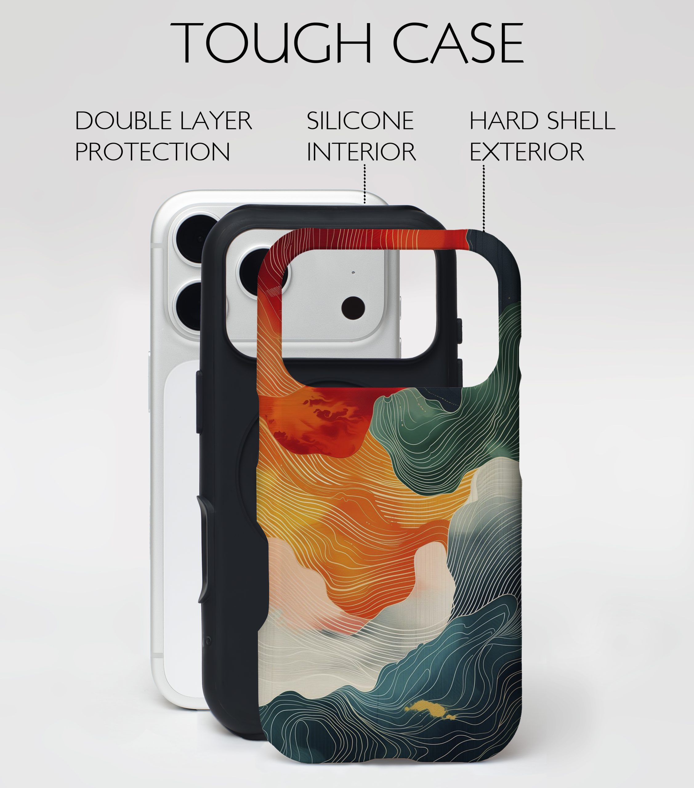 Abstract Ember Flow – Phone Case - Image 5