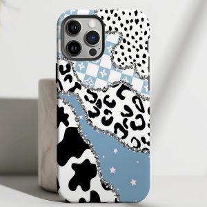 Frosted Glam - Blue Luxe Patch Case