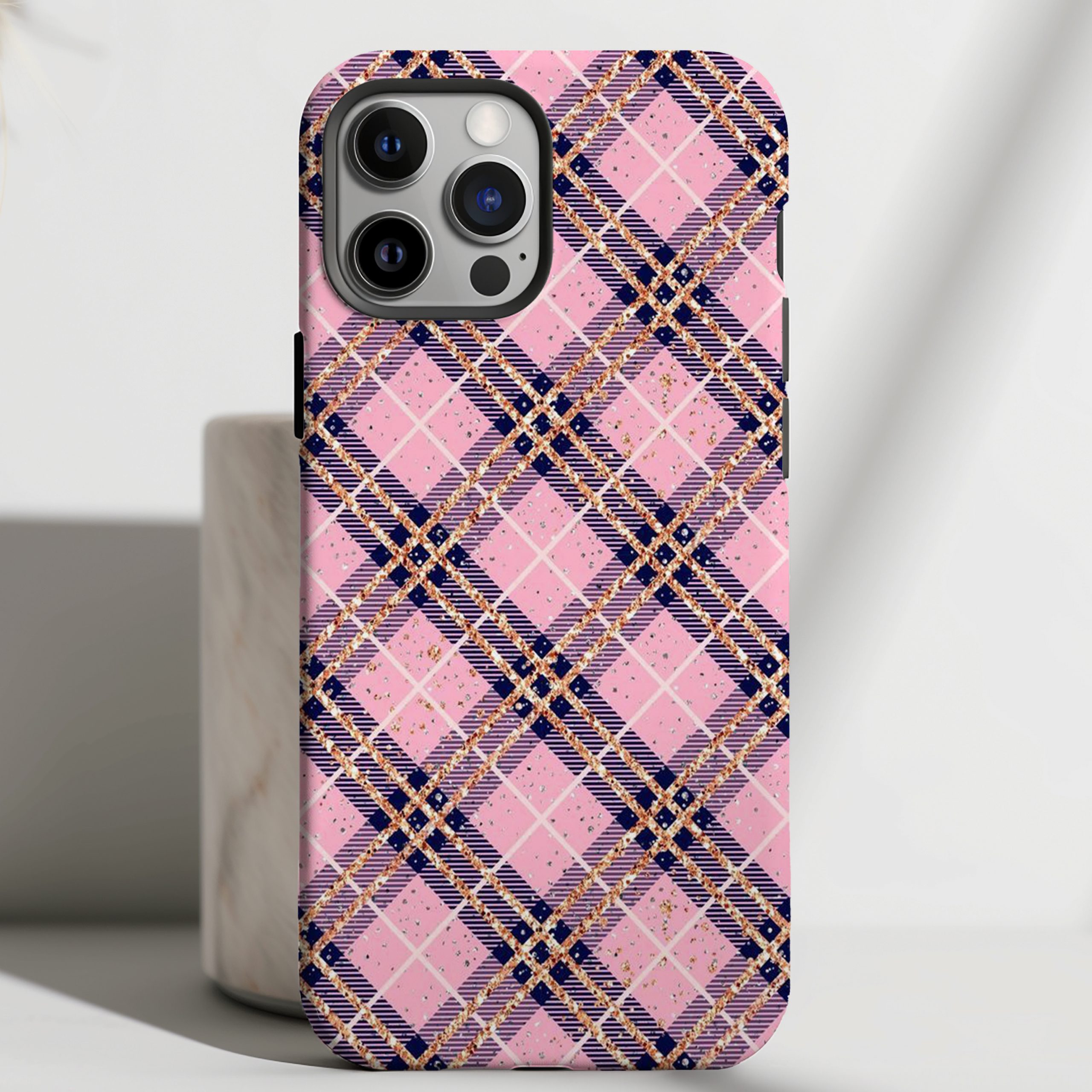 Blush Royale - Pink Plaid Luxe Case