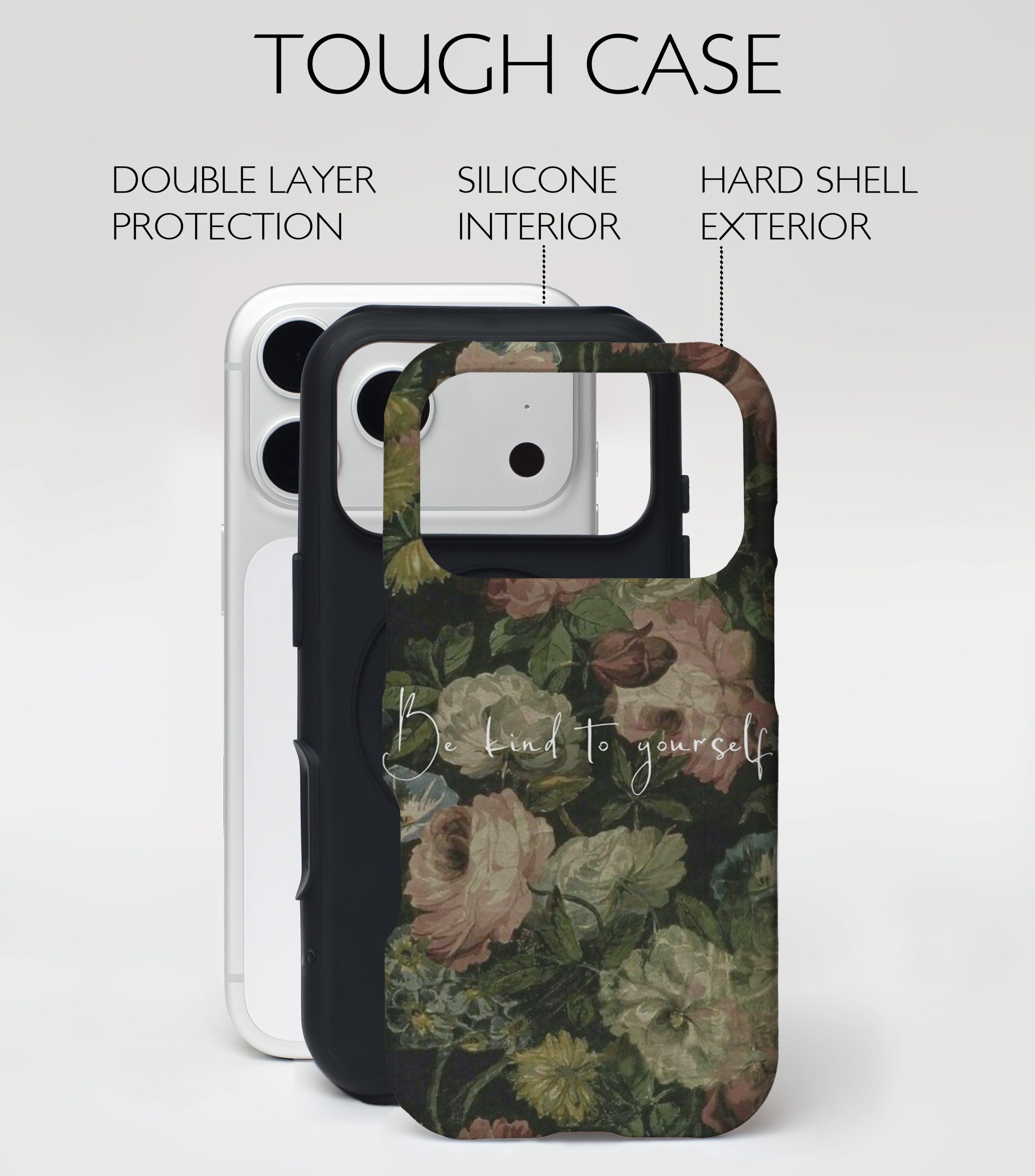 “Be Kind to Yourself” Floral Case - Image 5