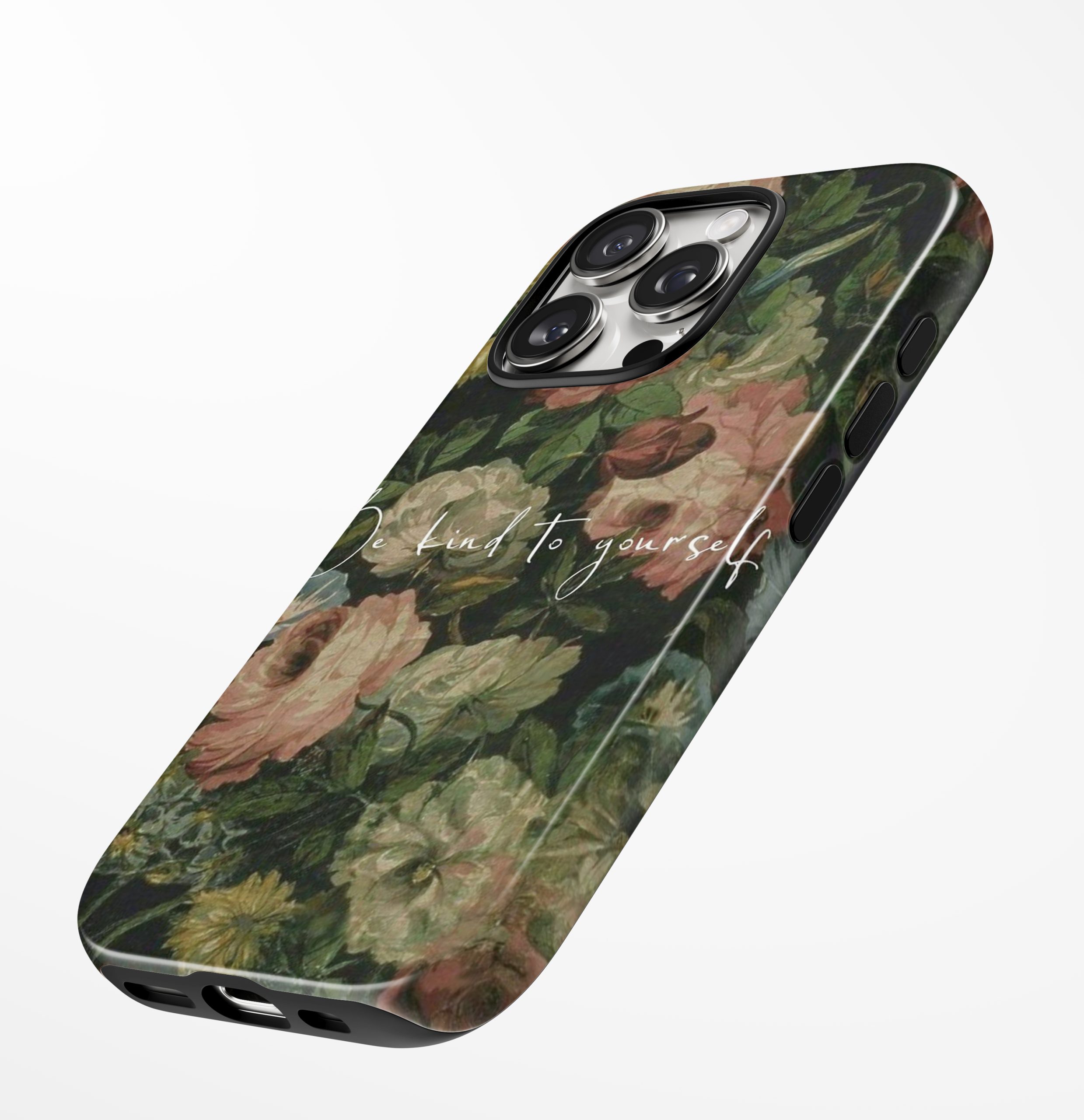 “Be Kind to Yourself” Floral Case - Image 4