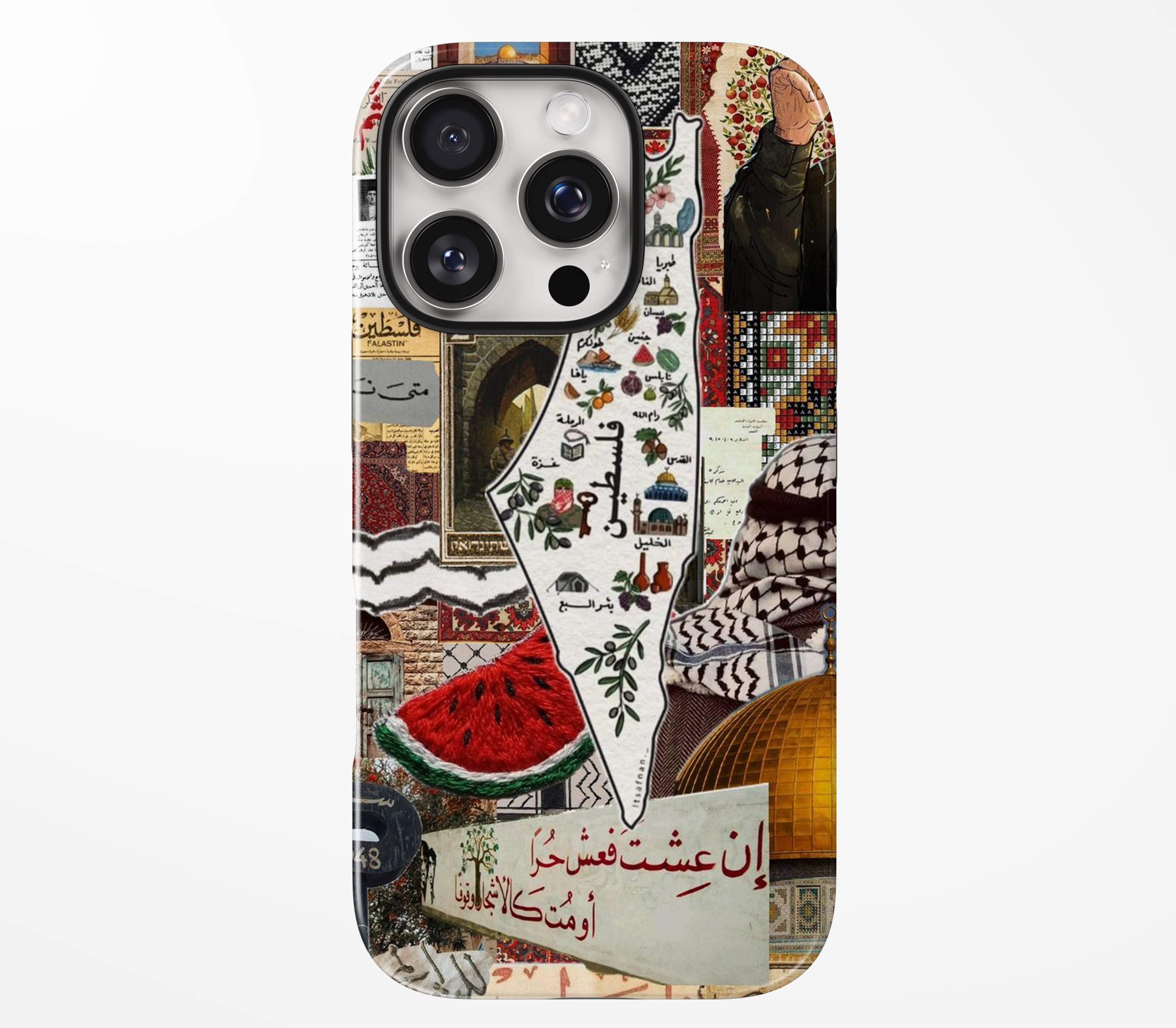 Land of Memory – Hand-Drawn Map Collage Case