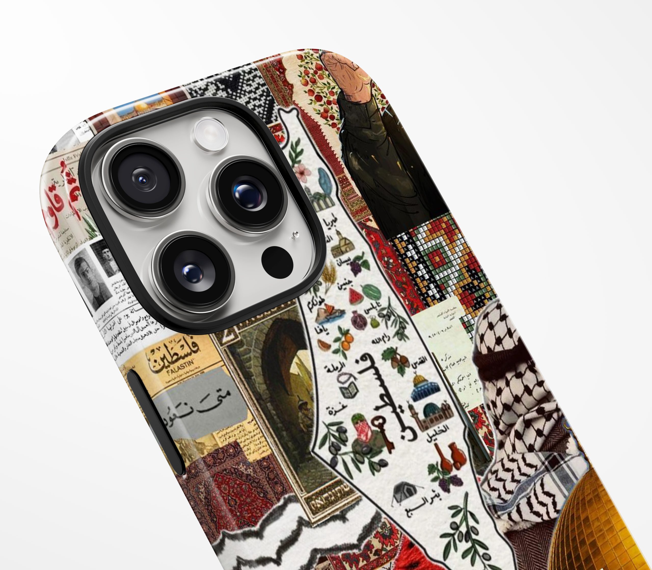 Land of Memory – Hand-Drawn Map Collage Case - Image 4