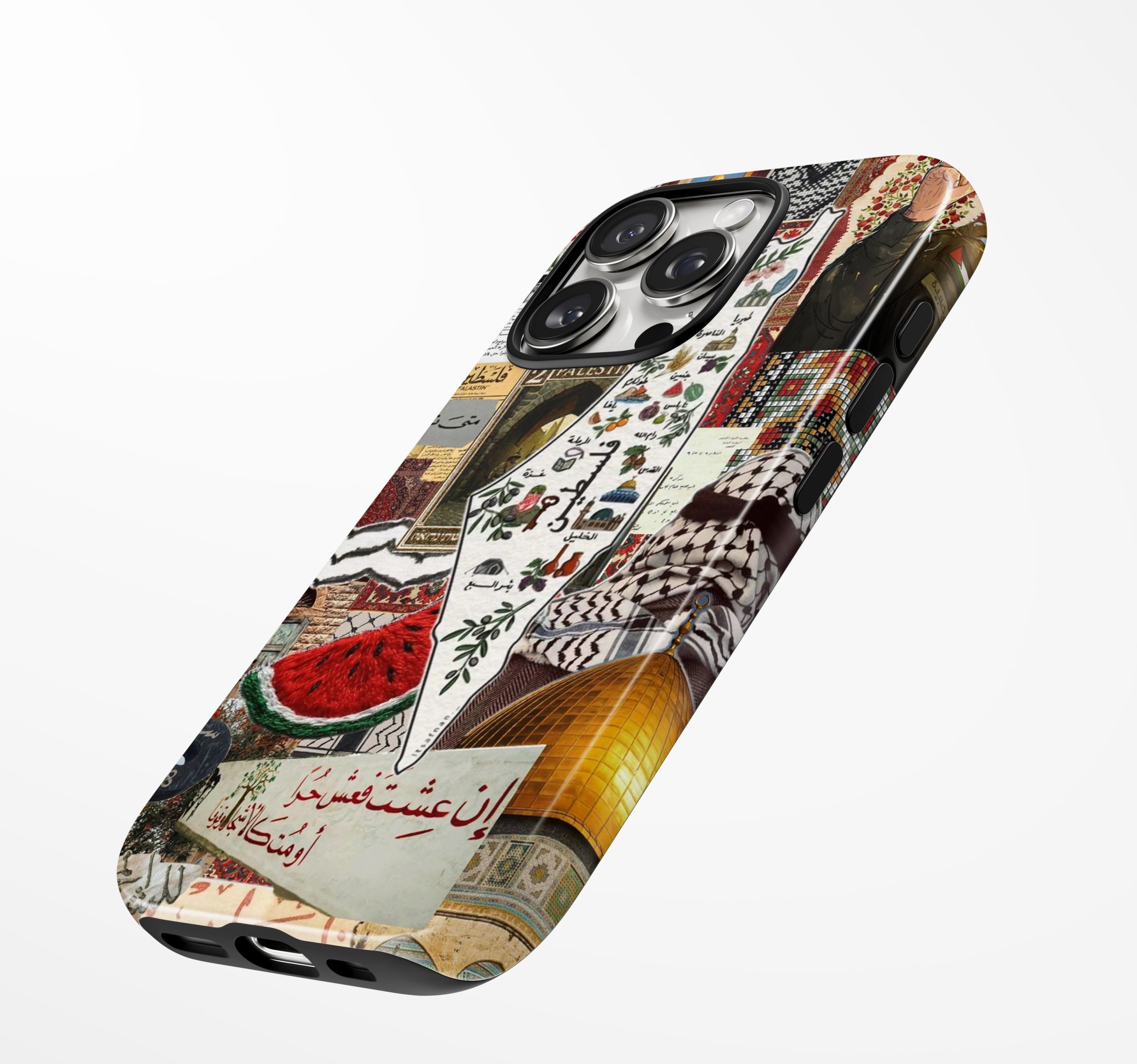 Land of Memory – Hand-Drawn Map Collage Case - Image 3