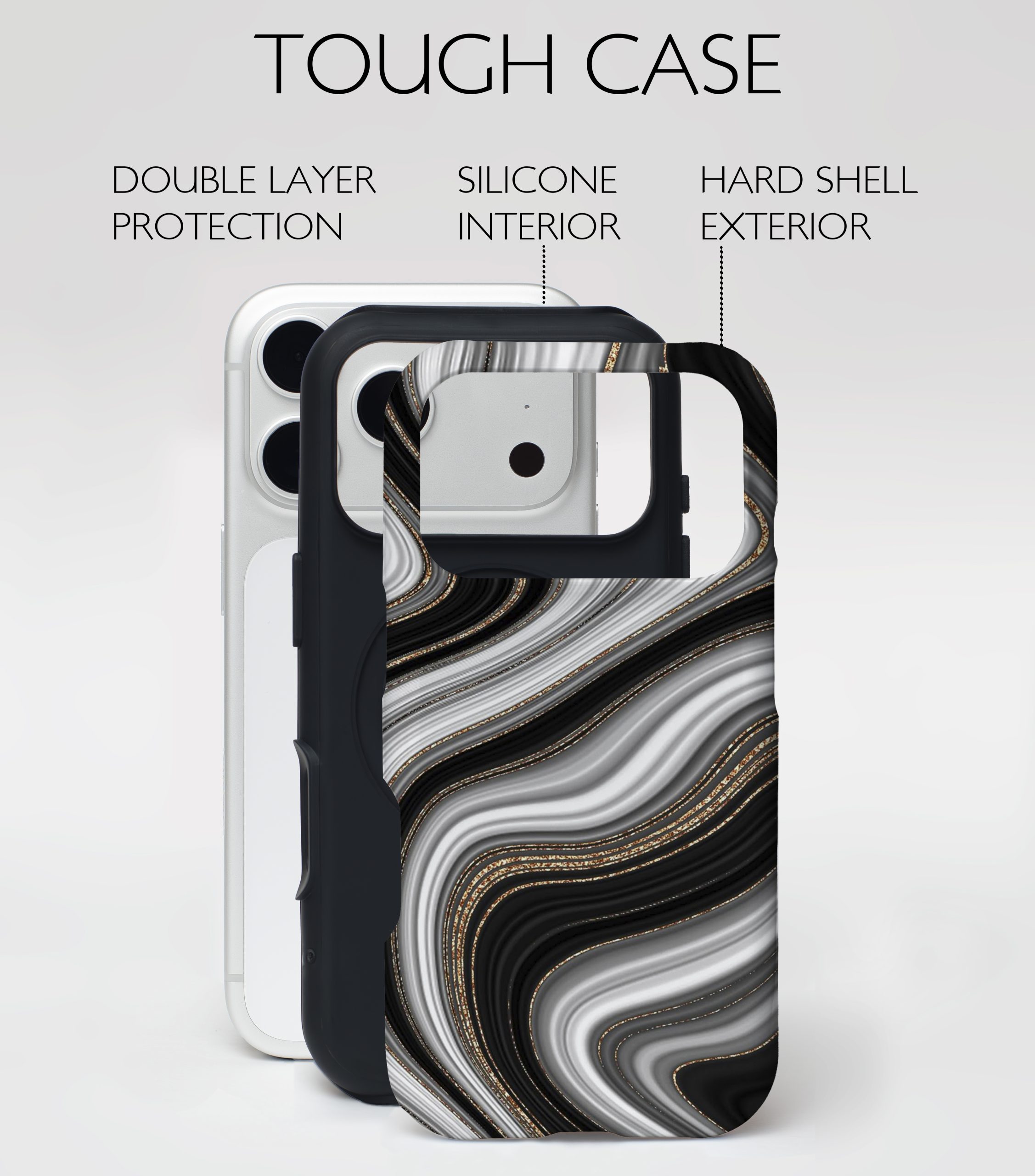 “Marble Noir Luxe” Case - Image 2