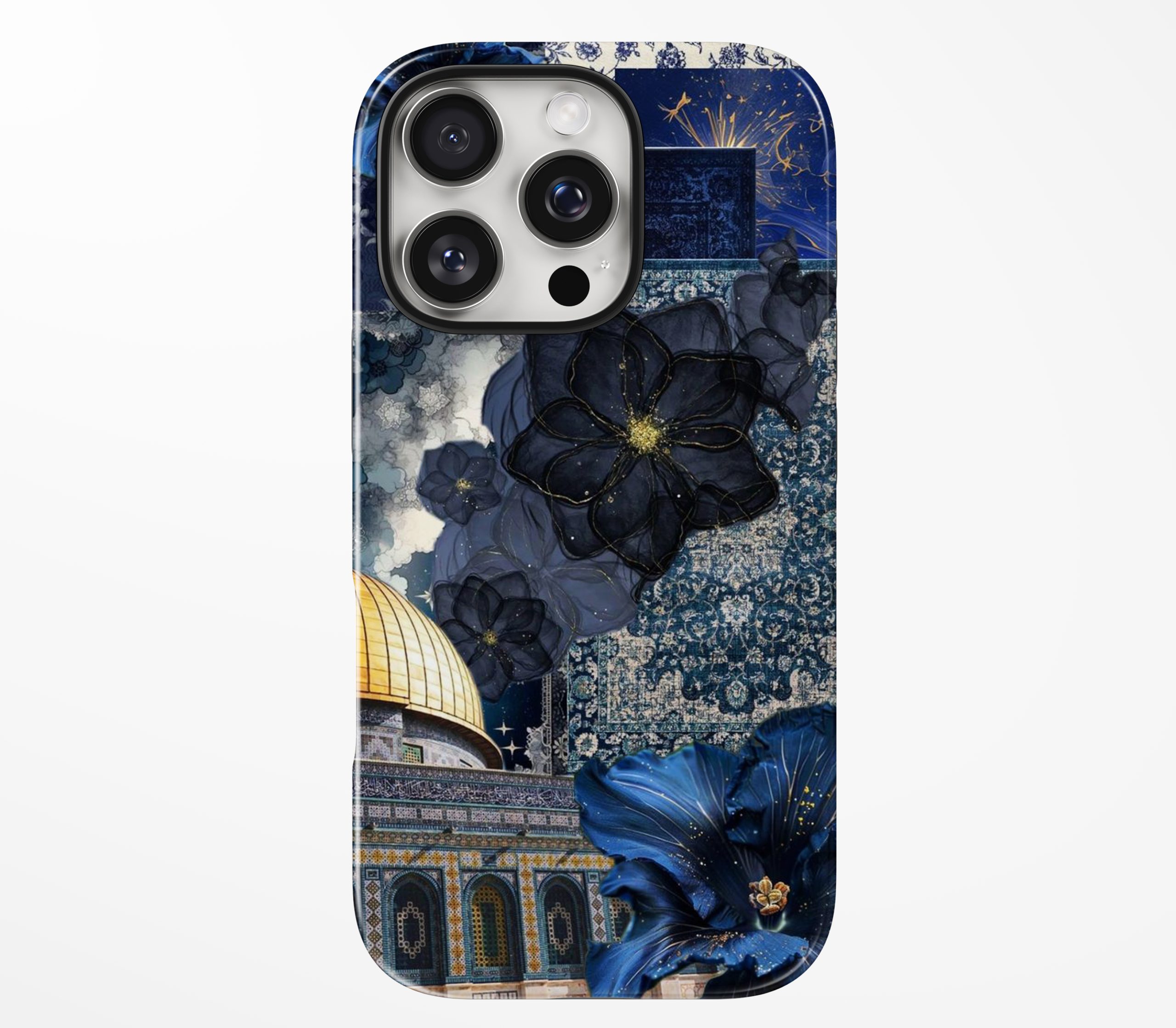 Midnight Al-Quds – Blue Floral Fantasy Case