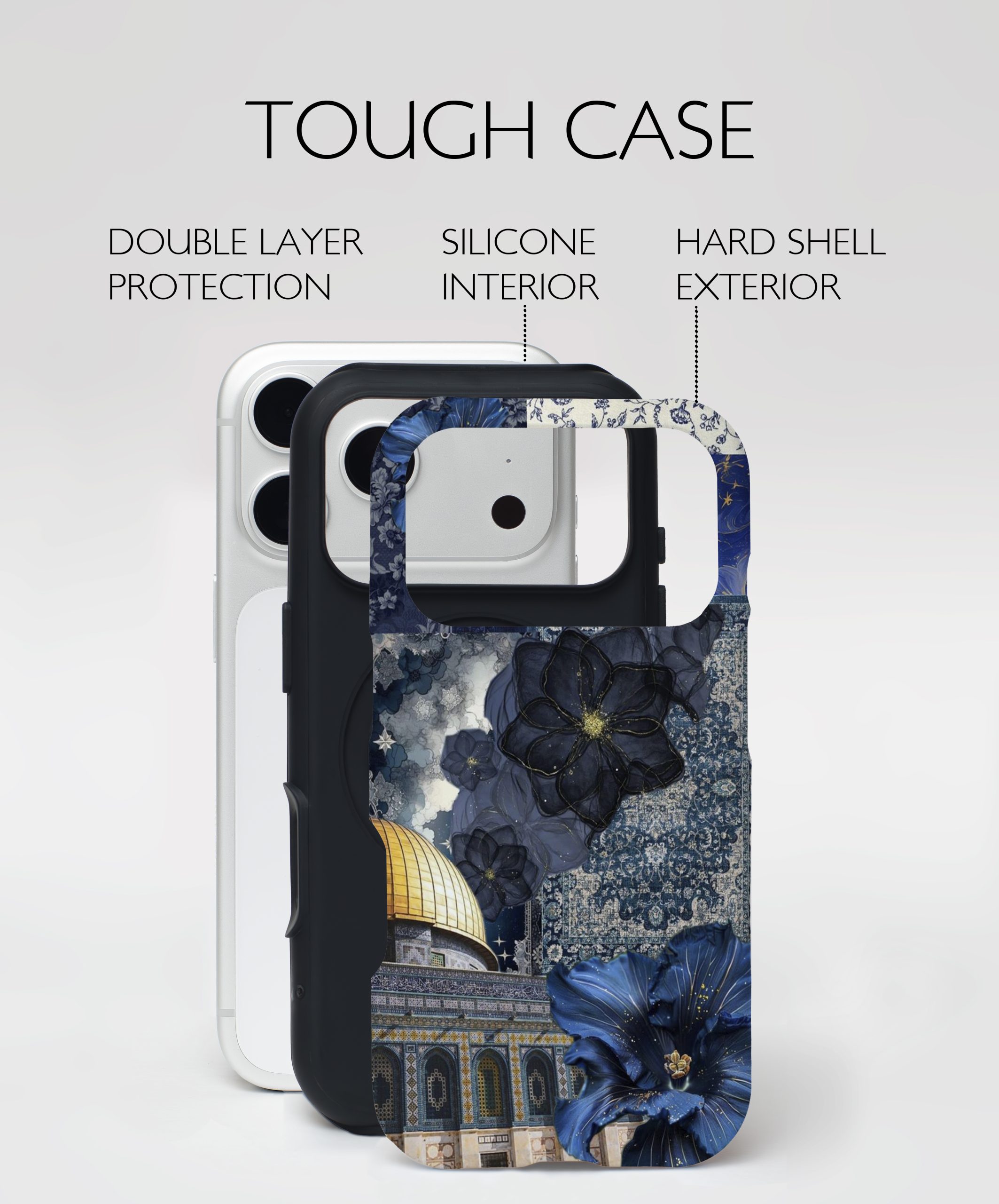 Midnight Al-Quds – Blue Floral Fantasy Case - Image 2