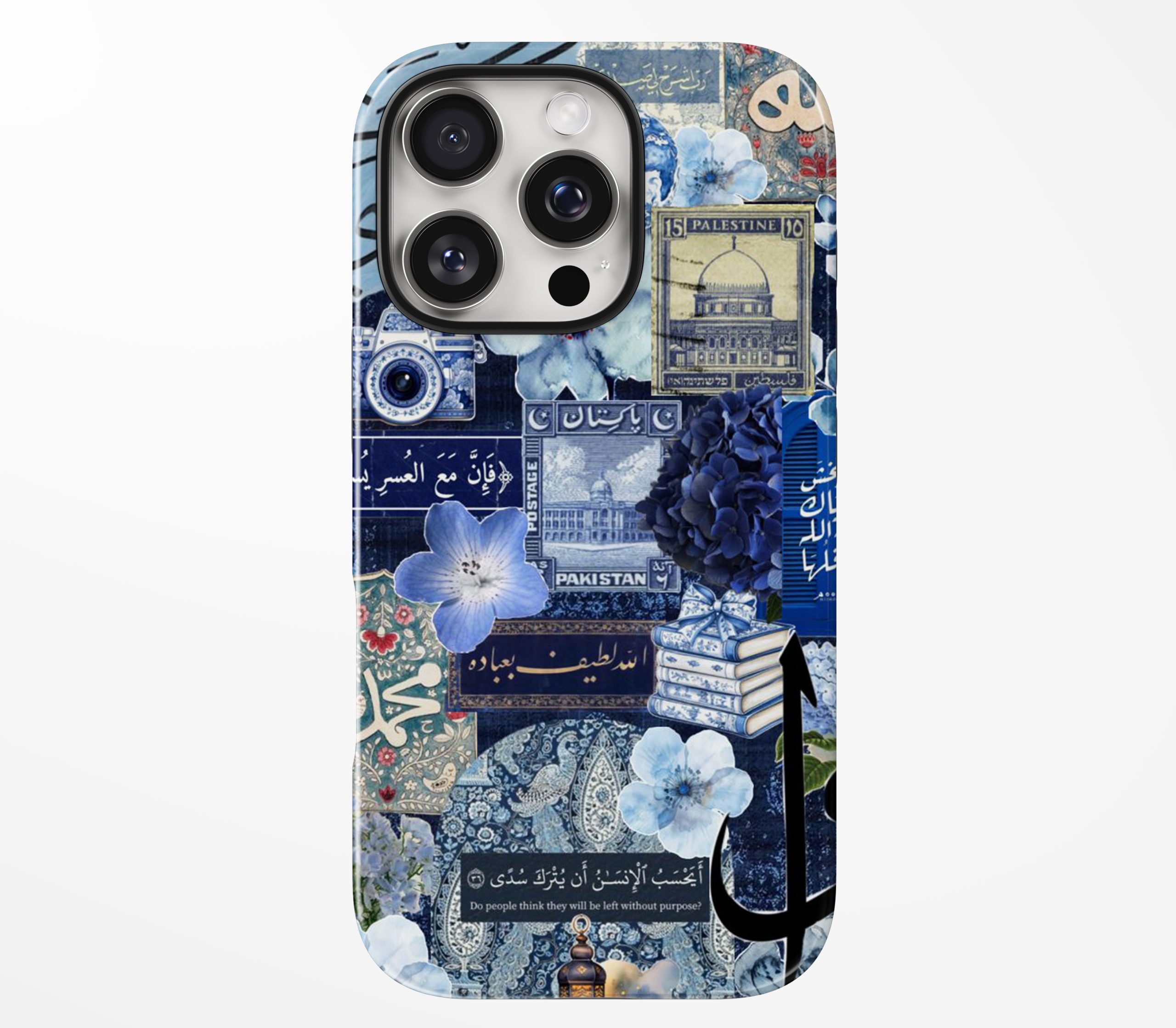 Midnight Mosaic – Blue Heritage Collage Case
