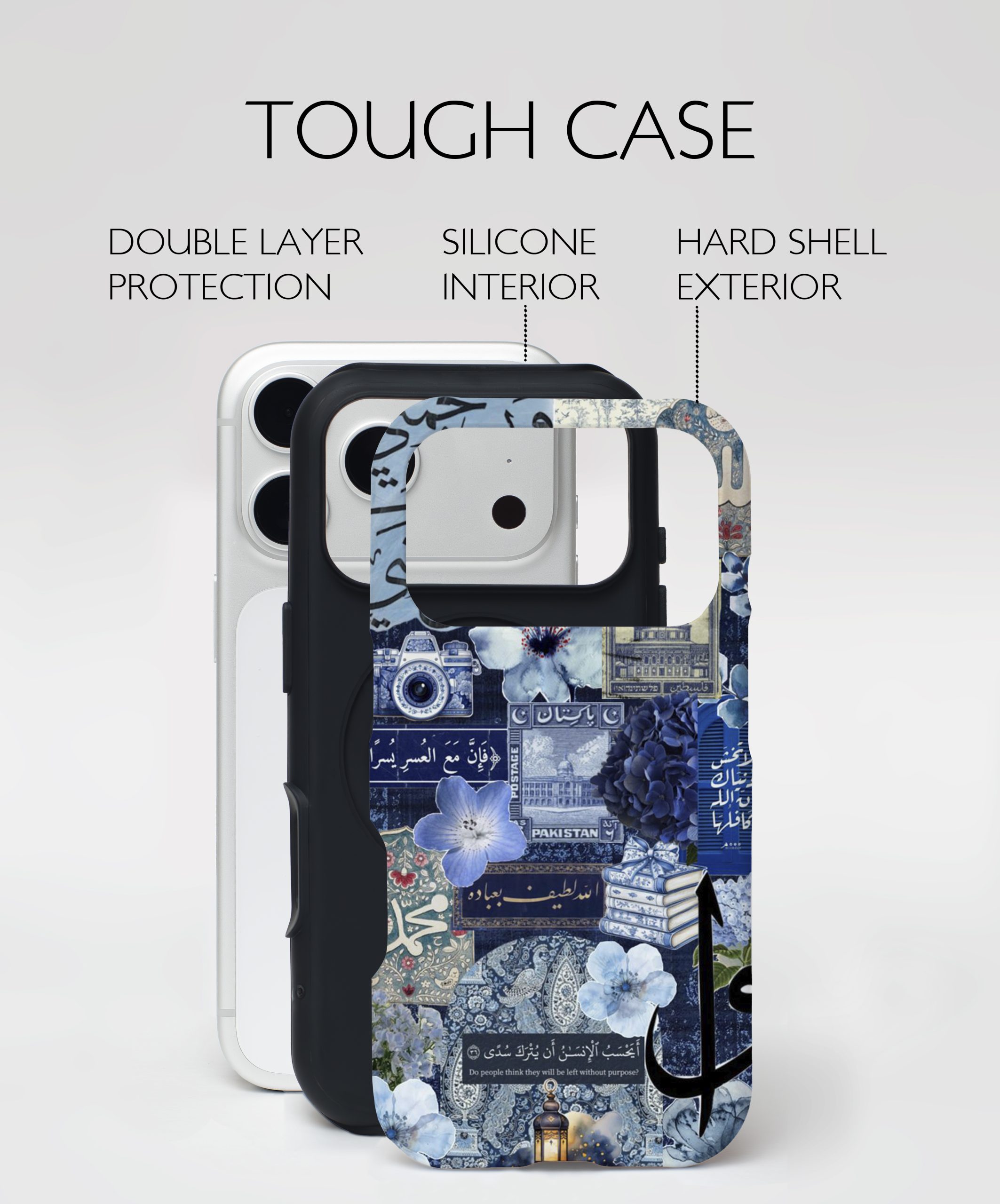 Midnight Mosaic – Blue Heritage Collage Case - Image 2