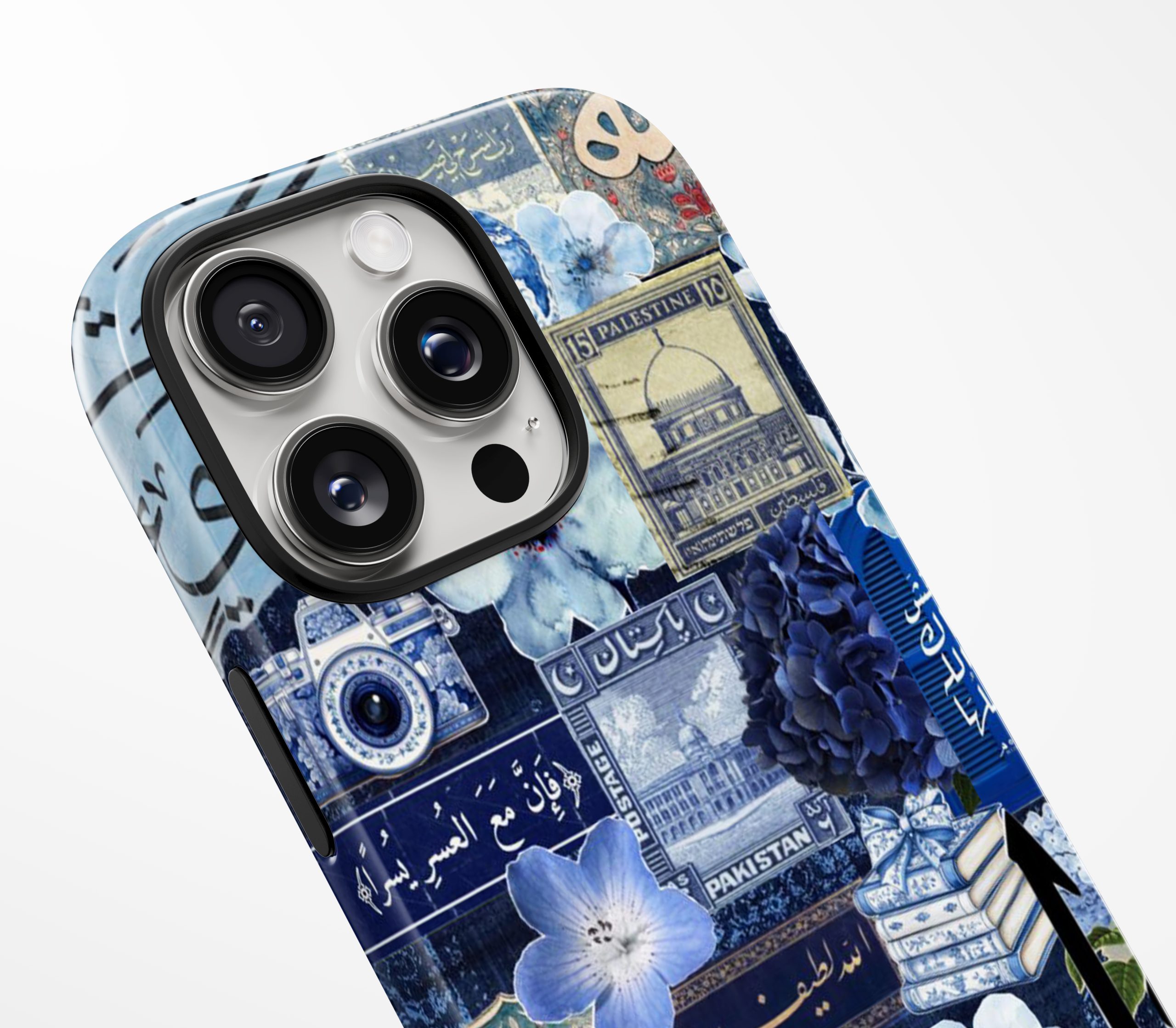 Midnight Mosaic – Blue Heritage Collage Case - Image 3
