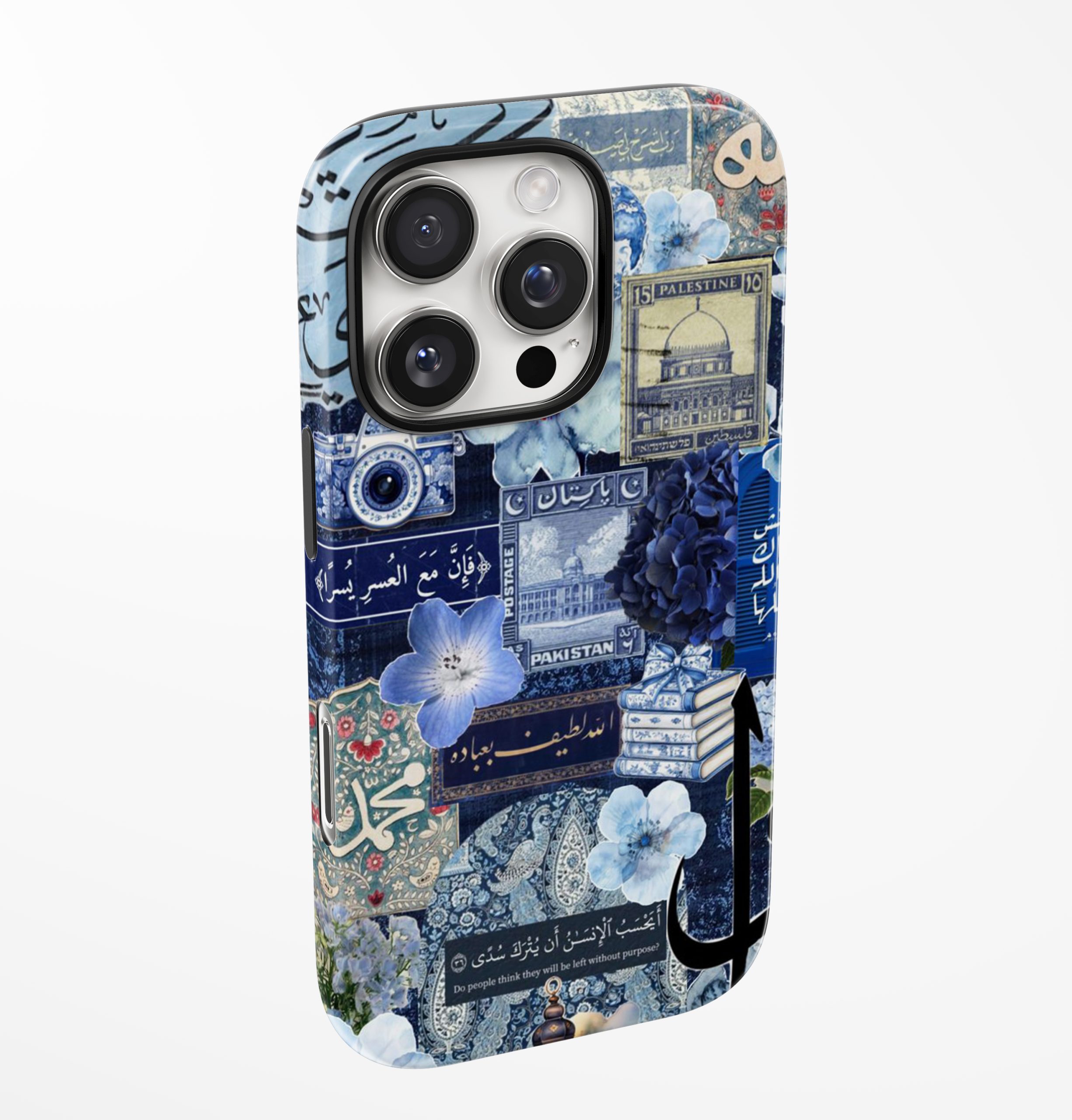 Midnight Mosaic – Blue Heritage Collage Case - Image 4