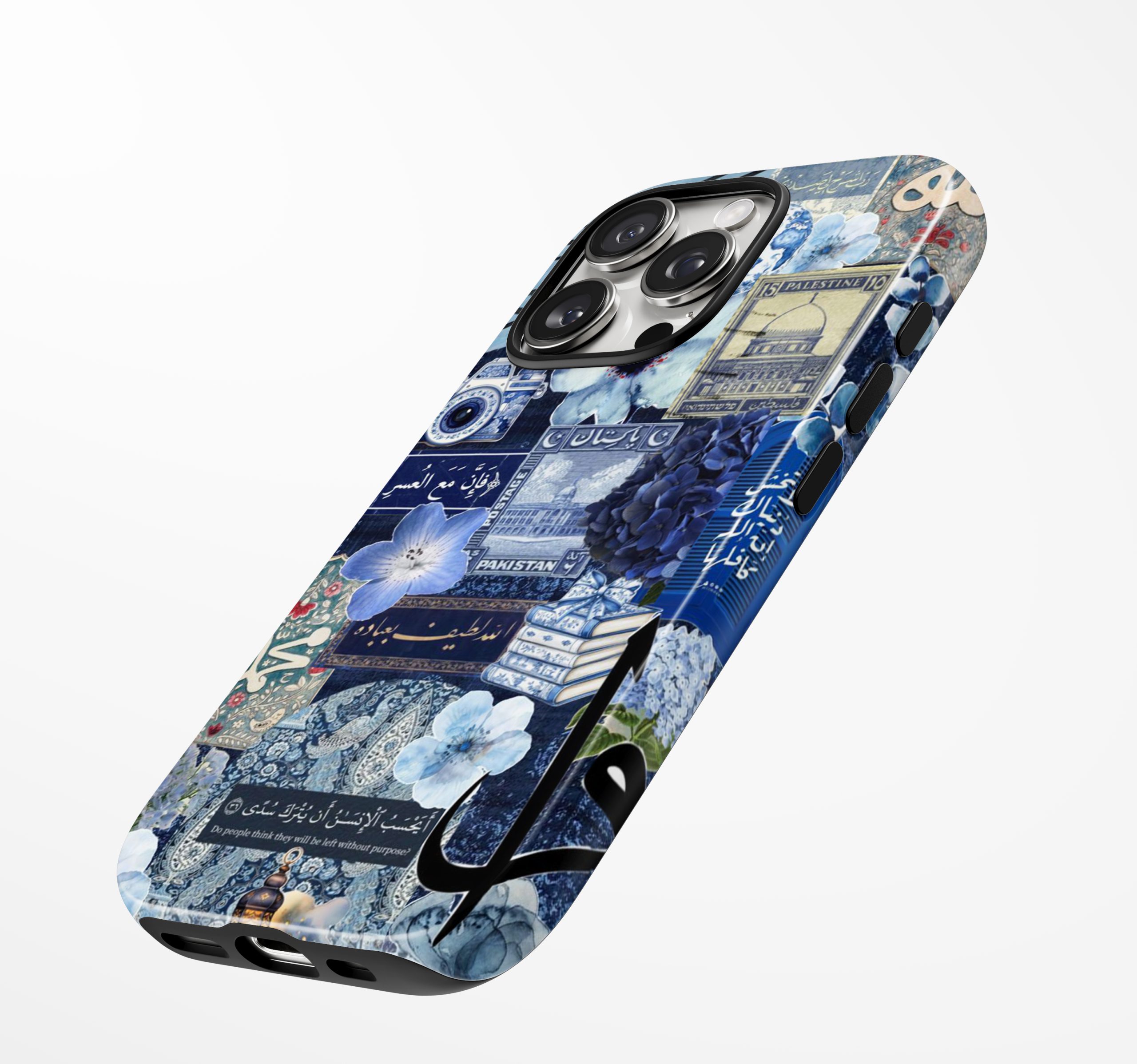 Midnight Mosaic – Blue Heritage Collage Case - Image 5