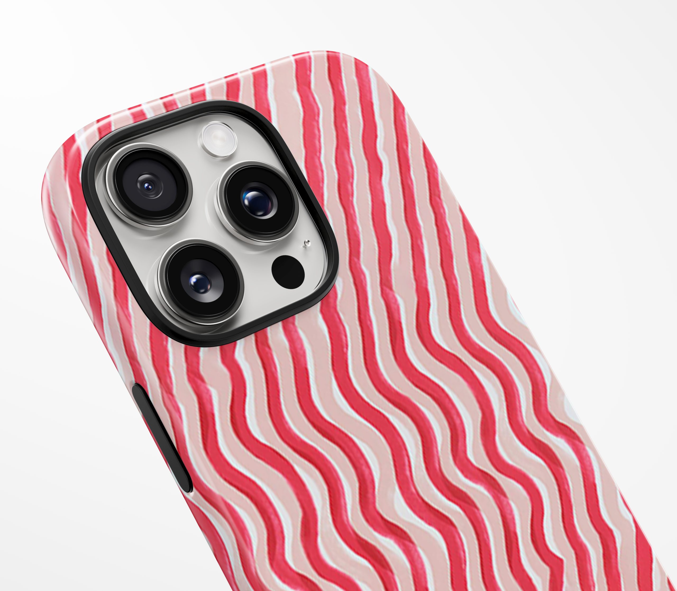 Pink Wavy Lines Case – “Strawberry Ripple” - Image 4