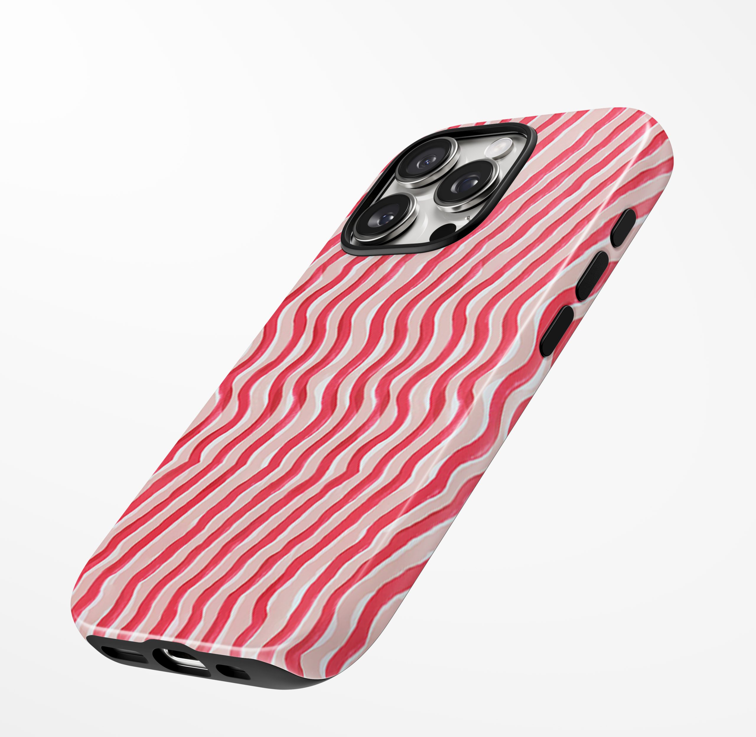 Pink Wavy Lines Case – “Strawberry Ripple” - Image 3