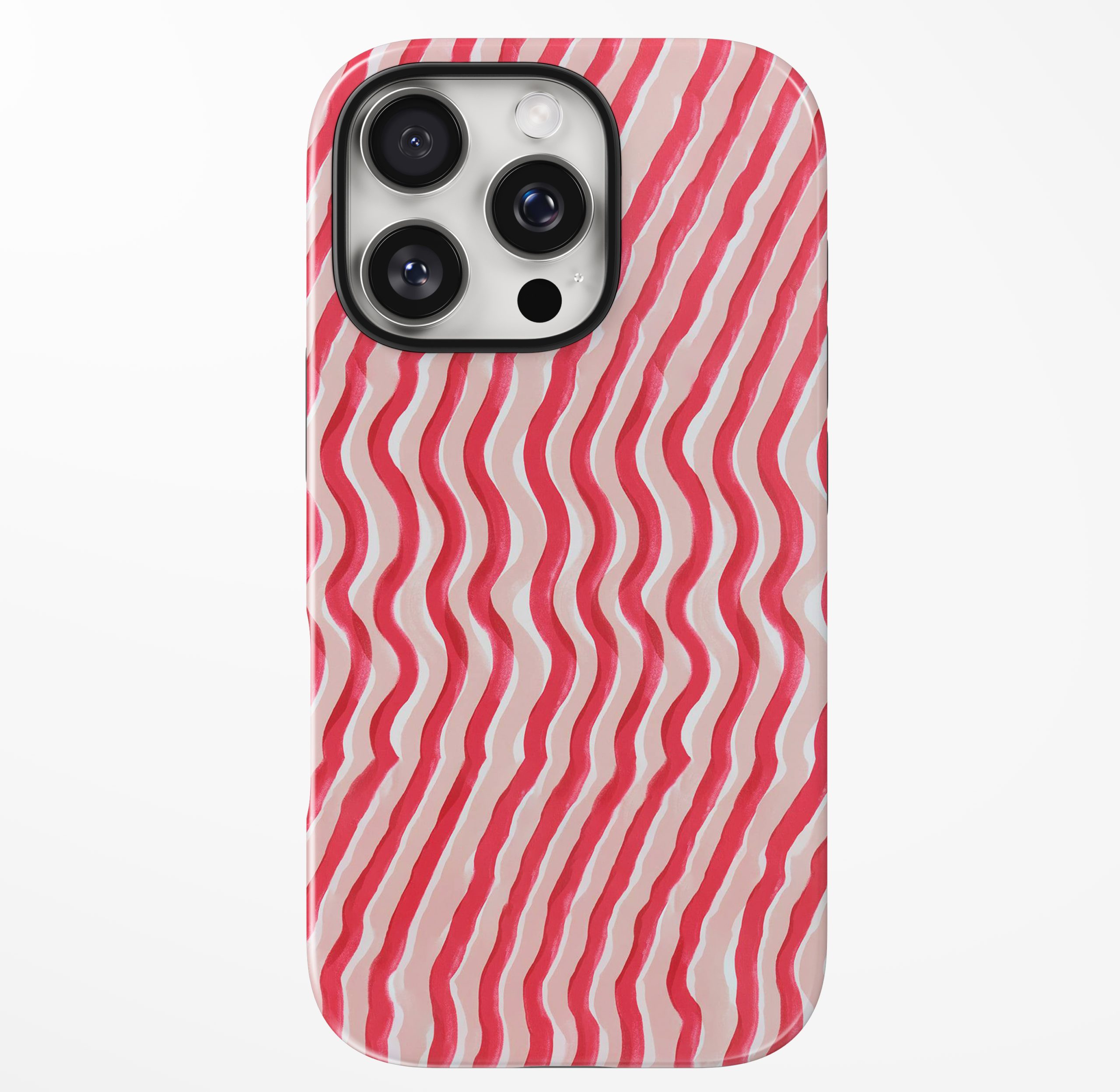 Pink Wavy Lines Case – “Strawberry Ripple”