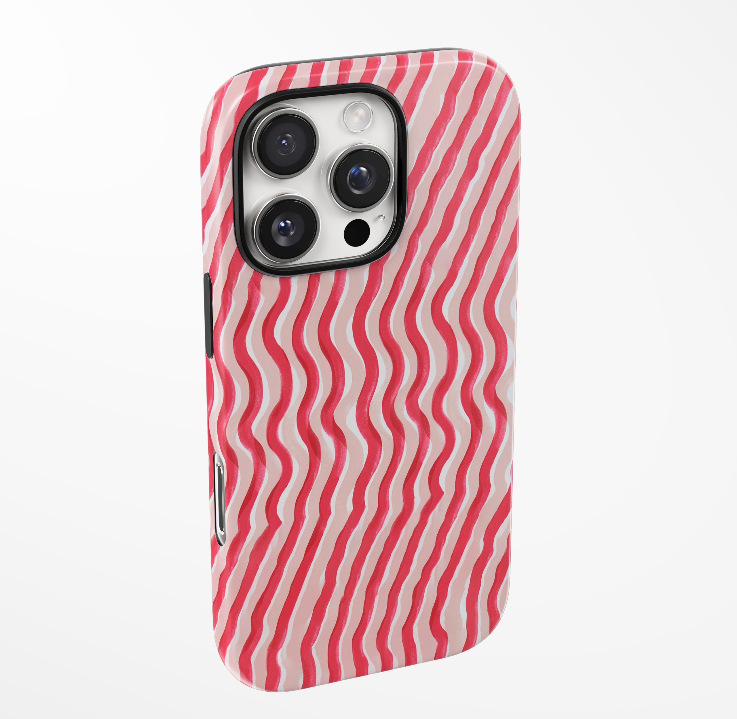Pink Wavy Lines Case – “Strawberry Ripple” - Image 5