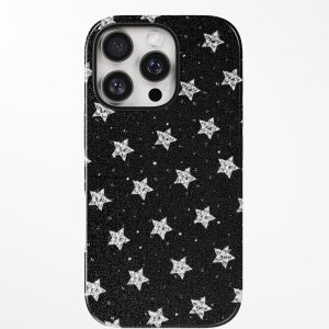 Black Star Glitter Case