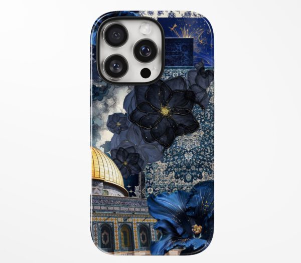 Midnight Al-Quds - Blue Floral Fantasy Case